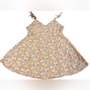 GAP Cream Floral Tie-Shoulder Dress